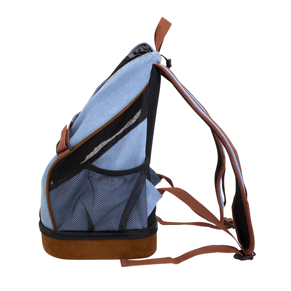 Denim Fun Lightweight Pet Backpack by Ibiyaya - New & Improved