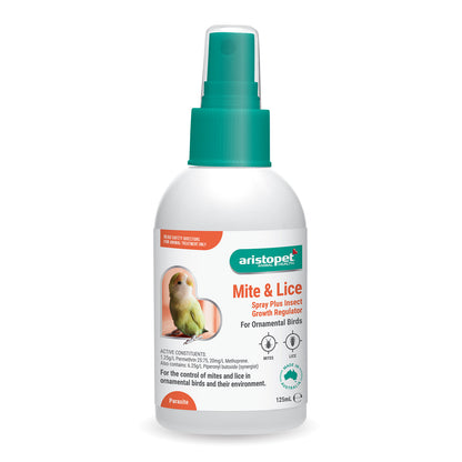 Aristopet – Mite & Lice – Spray +IGR – For Ornamental Birds