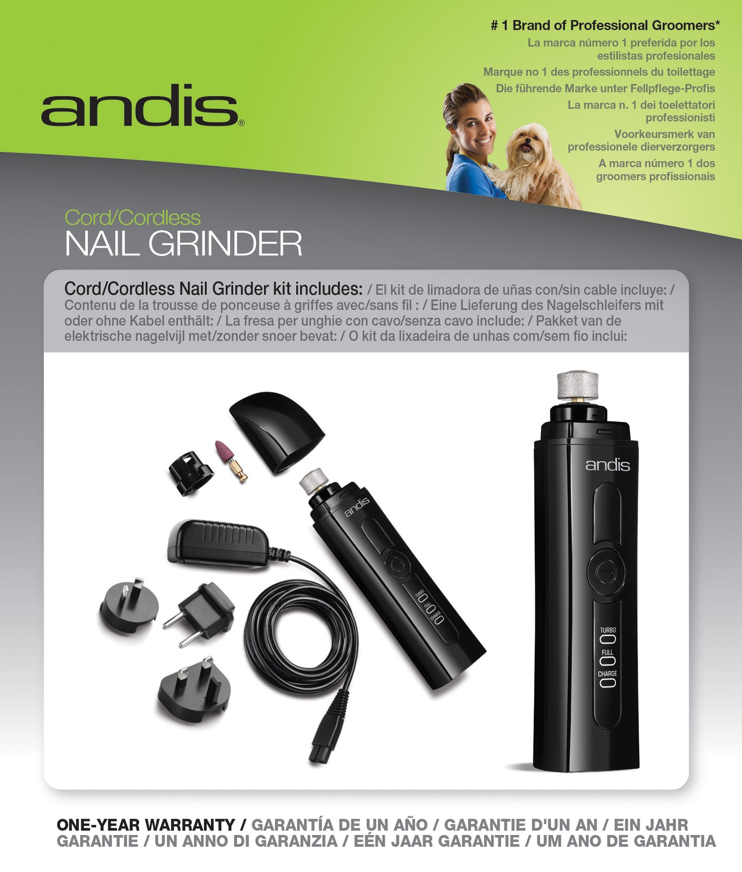 Andis – CNG-1 Nail Grinder – Cordless 2-Speed