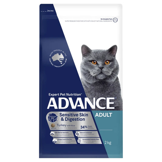 Advance – Adult Cat – Sensitive Skin & Digestion -2kg