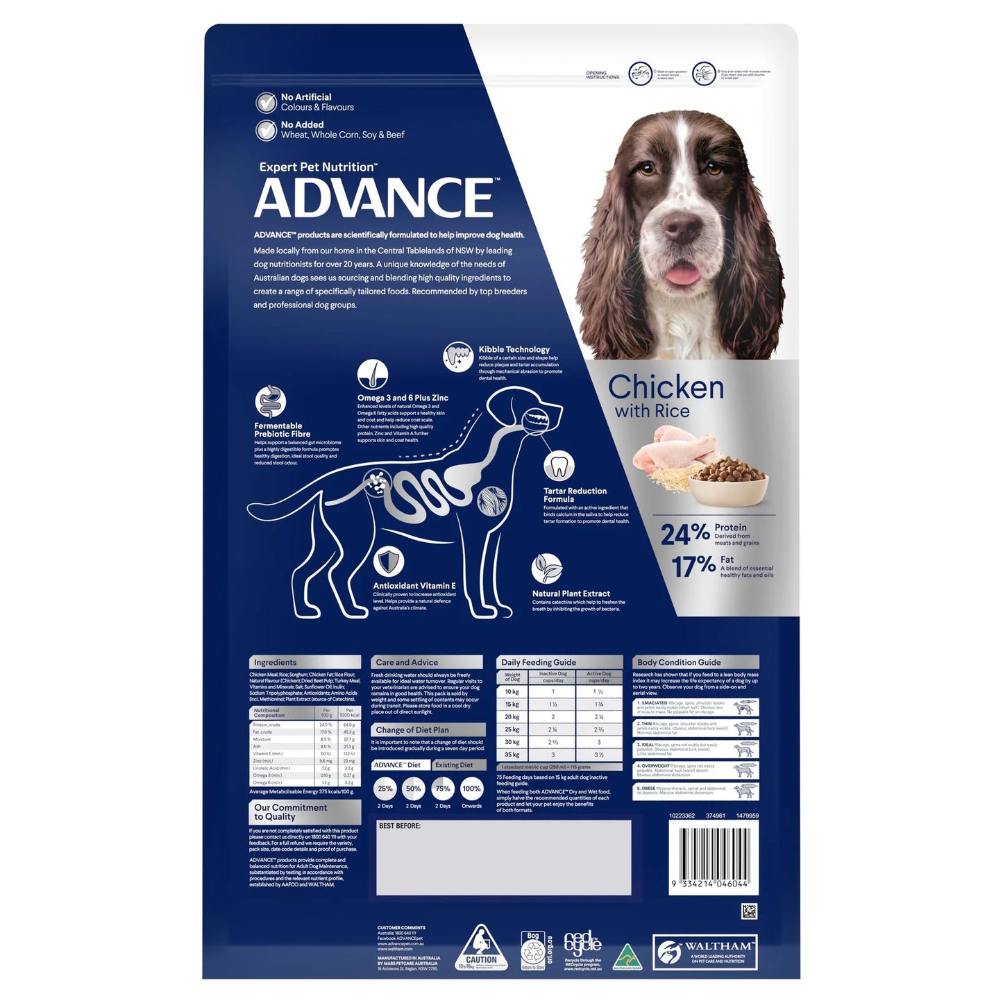 Advance – Adult Dog – Medium Breed – Triple Action Dental Care - 13kg