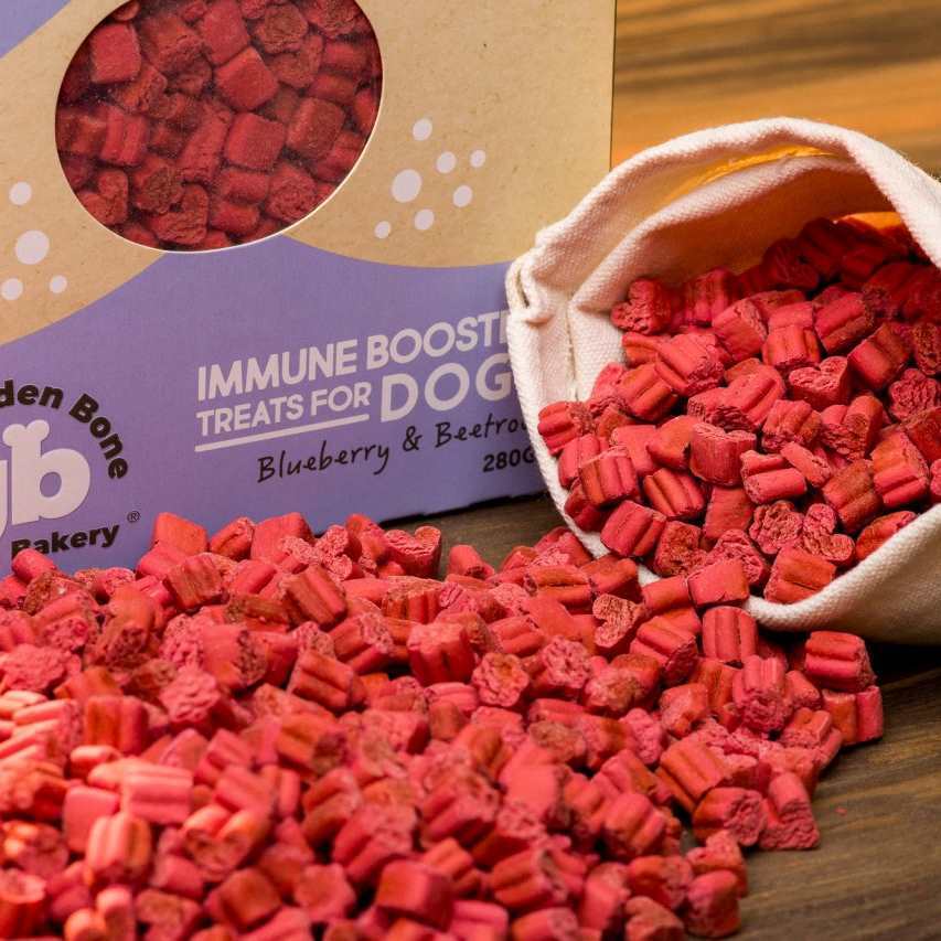 Golden Bone Bakery Immune Boosting Dog Training Treats with Blueberries 280g