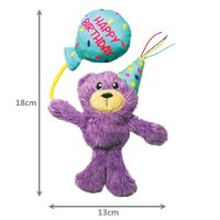 KONG Cat Occasions Birthday Teddy Plush Catnip Cat Toy