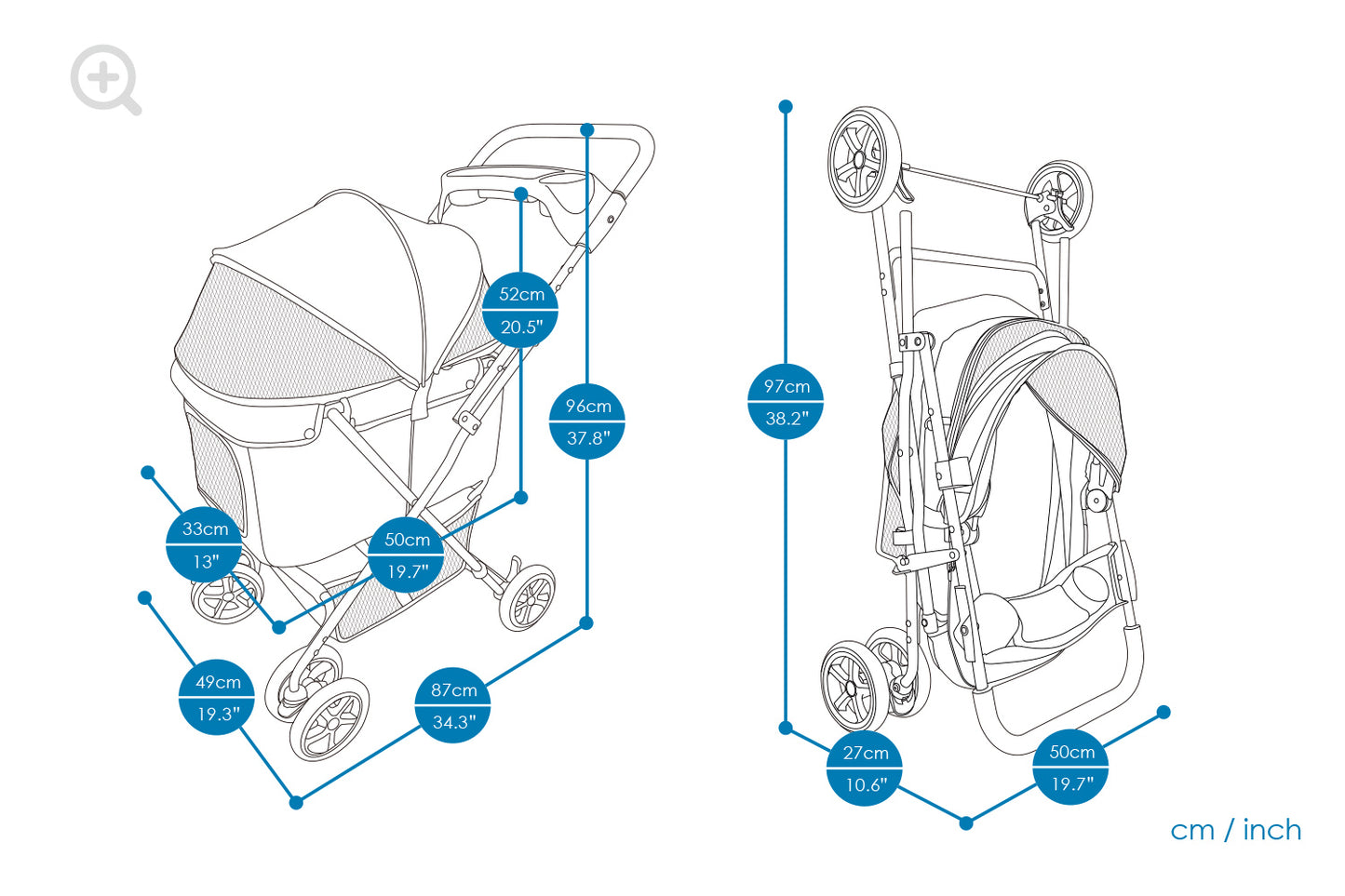 Easy Strolling Pet Buggy - Simple Gray by Ibiyaya