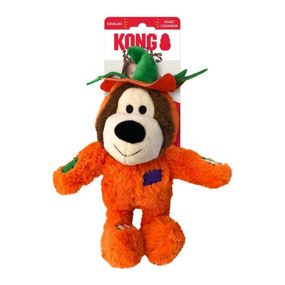 KONG Halloween Wild Knots Pumpkin Bear Plush Tug Dog Toy