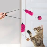 KONG Teaser Tweezerz Cat Wand Toy in Assorted Colours Bulk