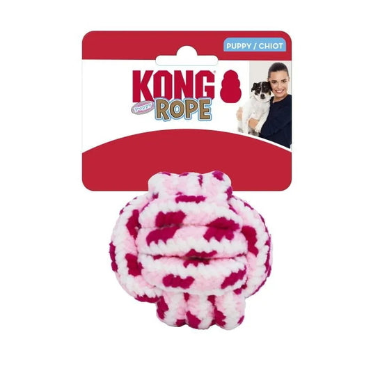 KONG Rope Knot Ball Fetch Dog Toy for Puppies