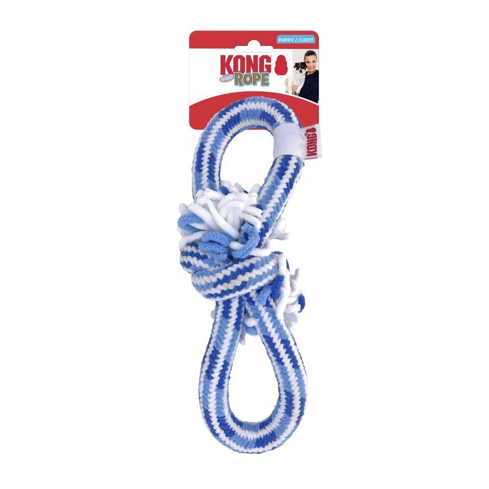 KONG Rope Tug Fetch & Tug Dog Toy for Puppies - Assorted Colours