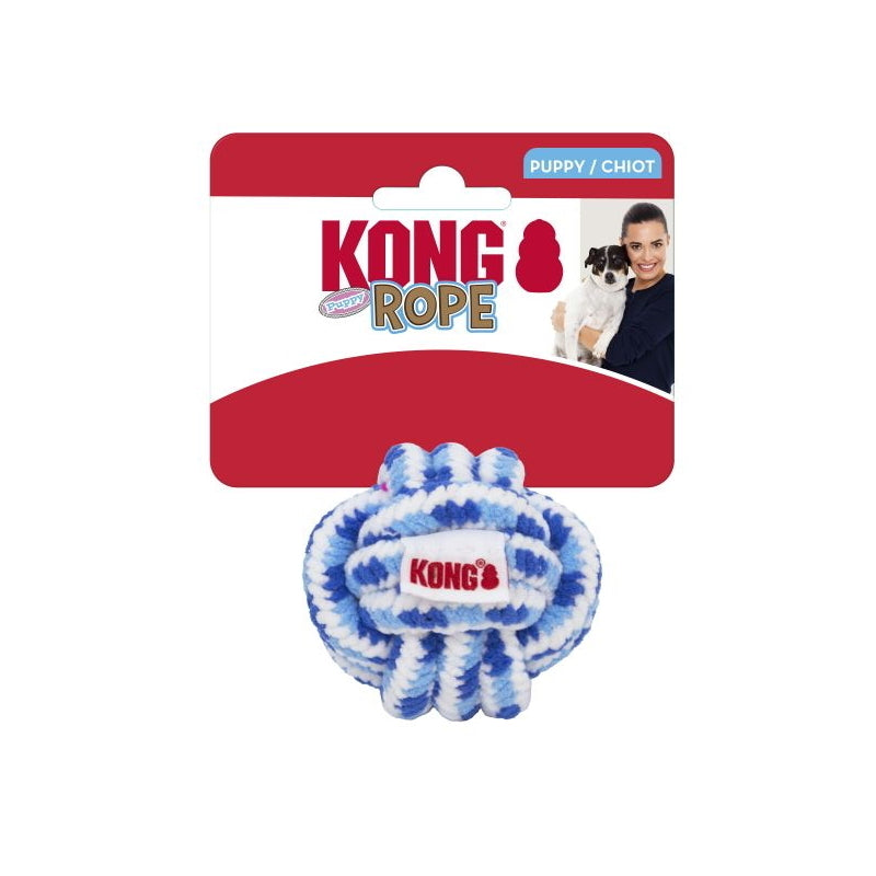 KONG Rope Knot Ball Fetch Dog Toy for Puppies