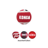 KONG Signature Balls Fetch Dog Toys - 4-Pack Medium Assorted