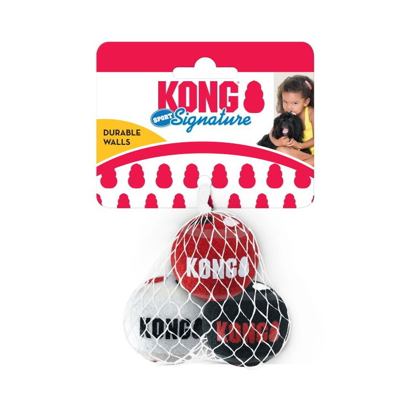 KONG Signature Sport Balls Fetch Dog Toys - pack of 3 X-Small Balls