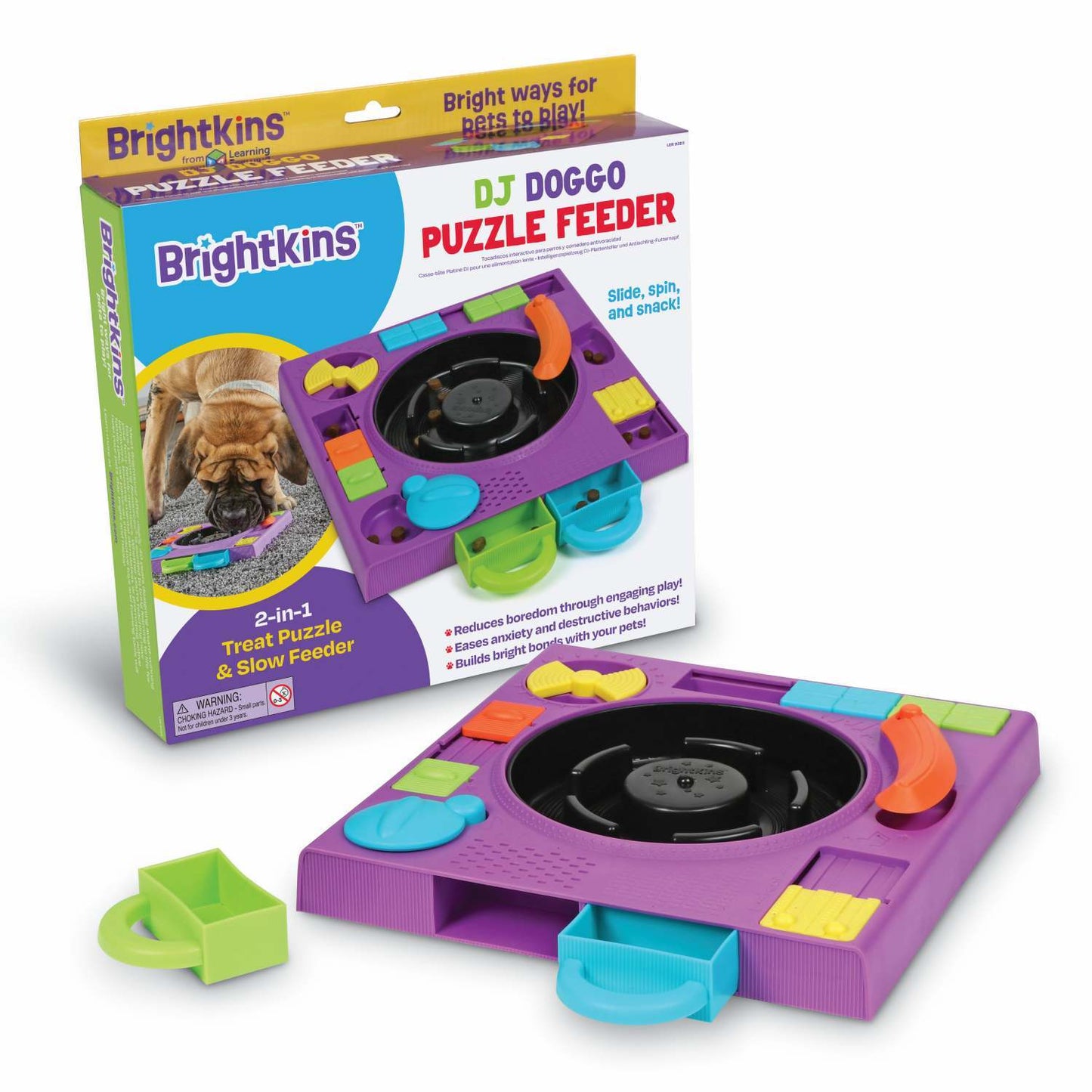 Brightkins DJ Doggo Interactive Dog Puzzle Feeder