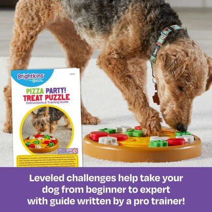 Brightkins Pizza Party! Interactive Dog Treat & Food Puzzle Toy