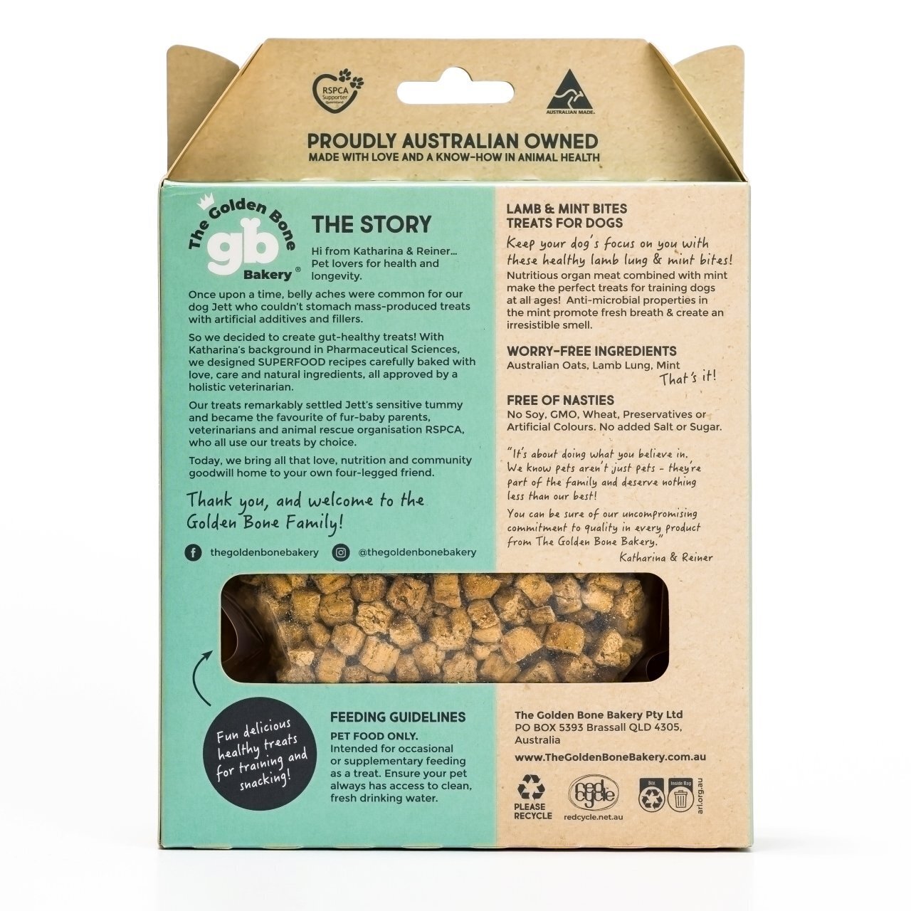 Golden Bone Bakery Lamb & Mint Bites Dog Training Treats 280g