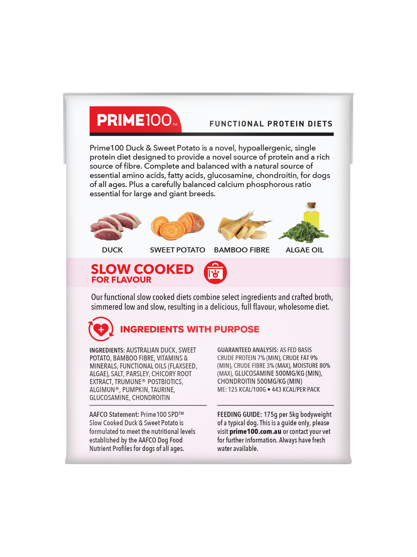 Prime100 – SPD Slow Cooked Duck & Sweet Potato