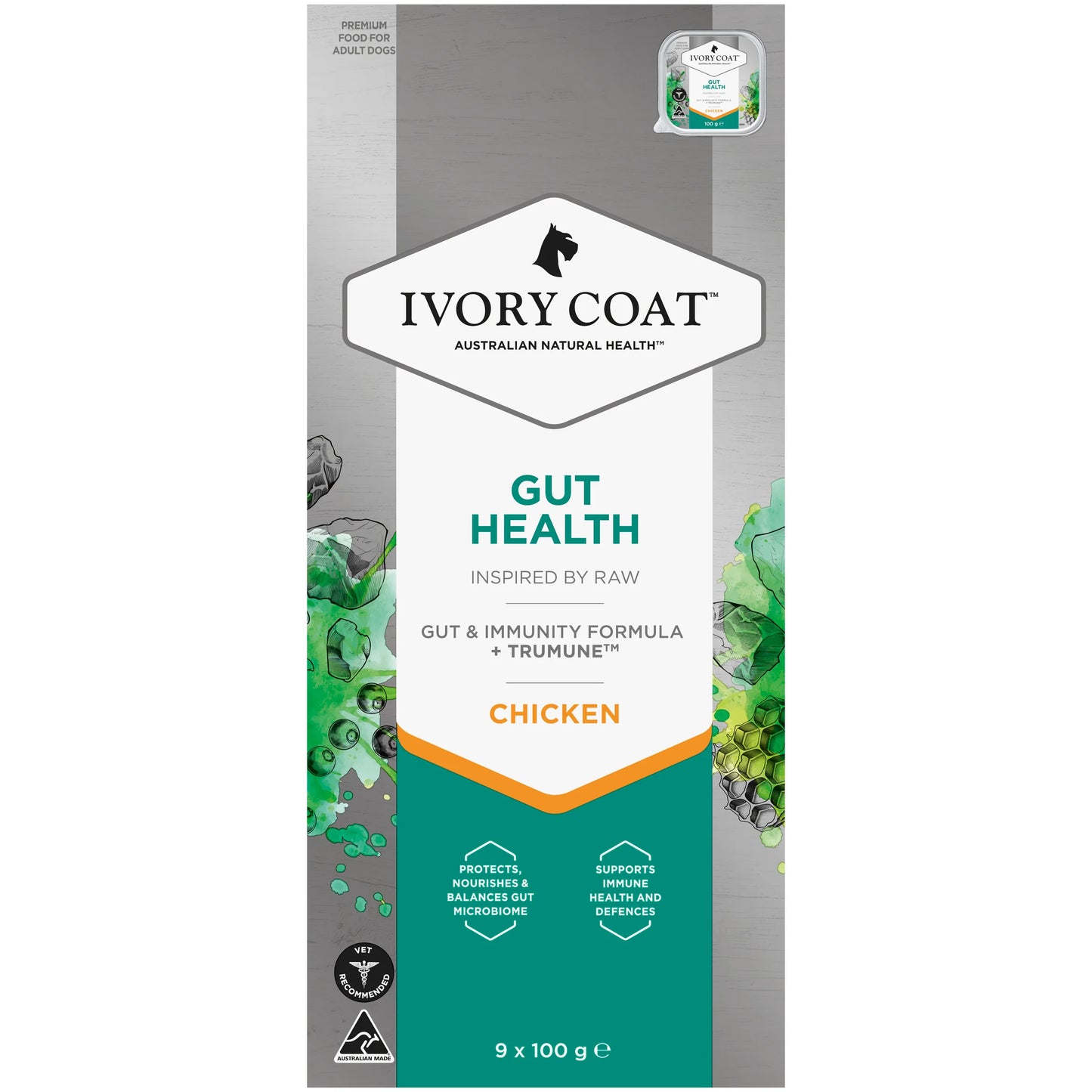 Ivory Coat – Wet Food Trays – Adult Dog – Inspired By Raw – Gut Health