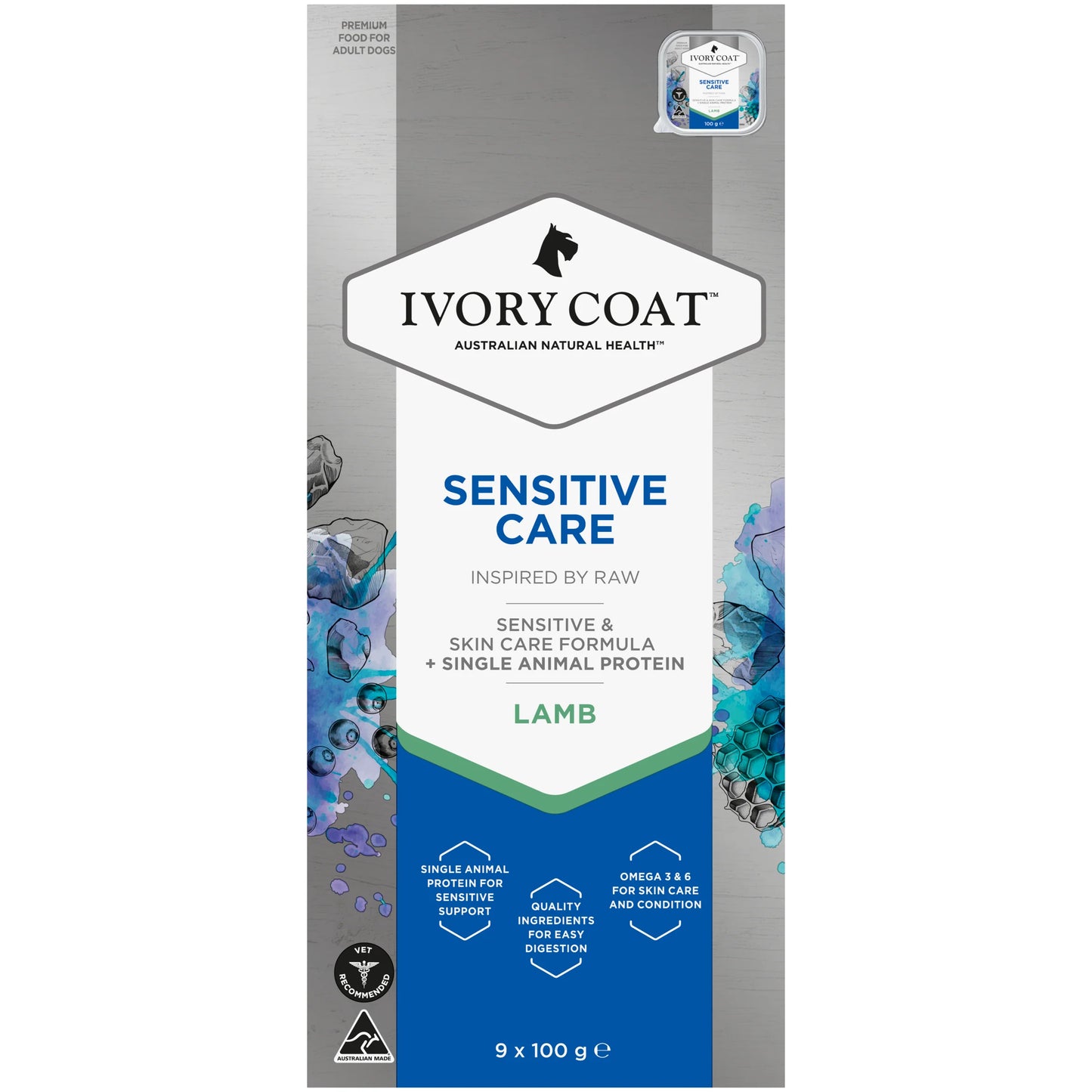 Ivory Coat – Wet Food Trays – Adult Dog – Inspired By Raw – Sensitive Care