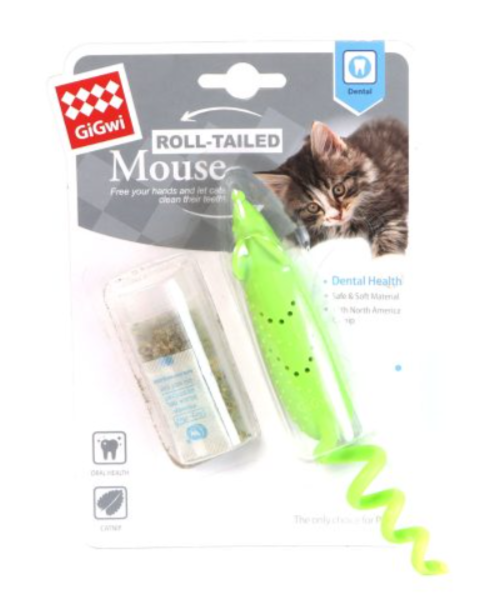 GiGwi – Roll Tailed Mouse with Catnip