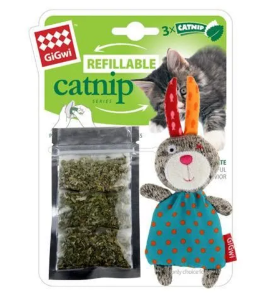 GiGwi – Refillable Catnip Rabbit Cat Toy