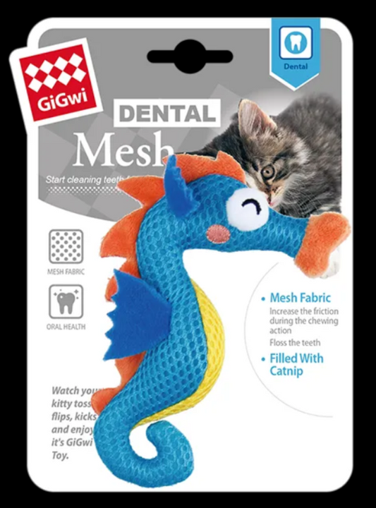 GiGwi – Dental Mesh – Catnip Seahorse