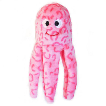 Zippy Paws Floppy Jelly Pink Octopus Squeaker Plush Dog Toy