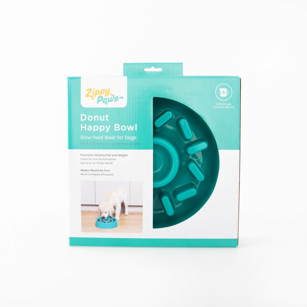 Zippy Paws Happy Bowl Slow Feeder for Dogs - Donut