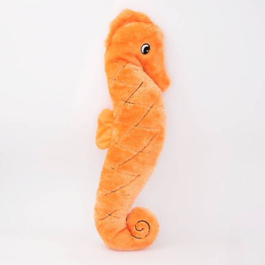 Zippy Paws Plush Squeaky Jigglerz Dog Toy - Seahorse