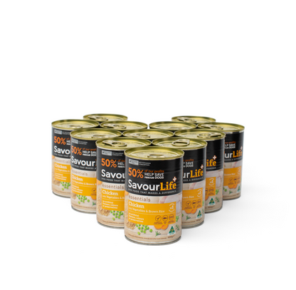 SavourLife – Wet Food Tins – Adult Dog – Essentials