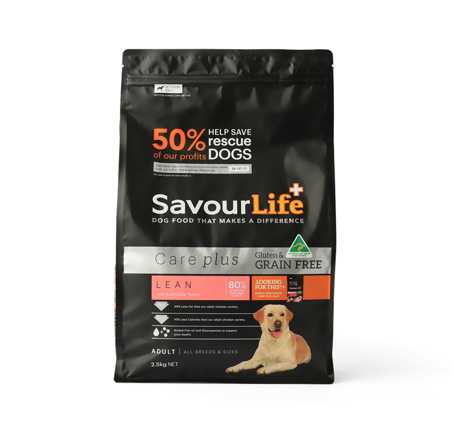 SavourLife – Adult Dog – Care plus – GRAIN FREE – Lean with Australian Turkey