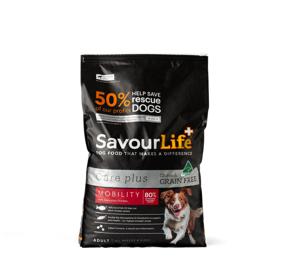 SavourLife – Adult Dog – Care plus – GRAIN FREE – Mobility with Australian Chicken