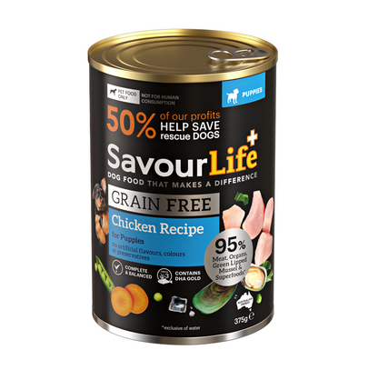 SavourLife – Wet Food Tins – Puppy – GRAIN FREE