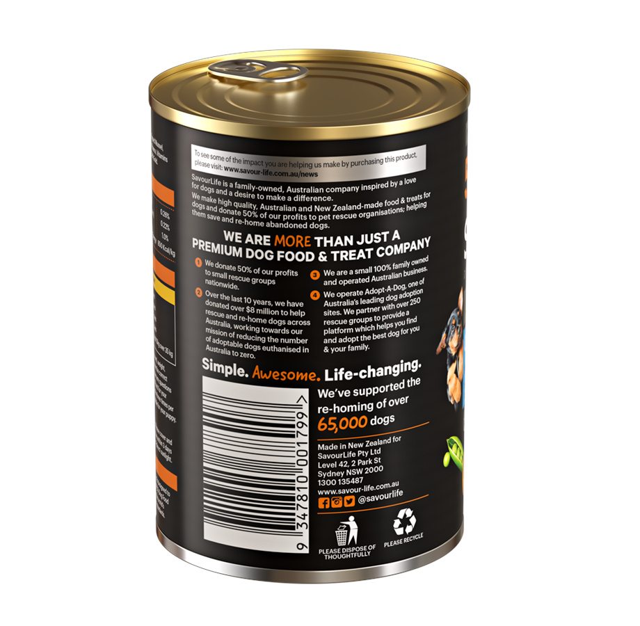 SavourLife – Wet Food Tins – Puppy – GRAIN FREE