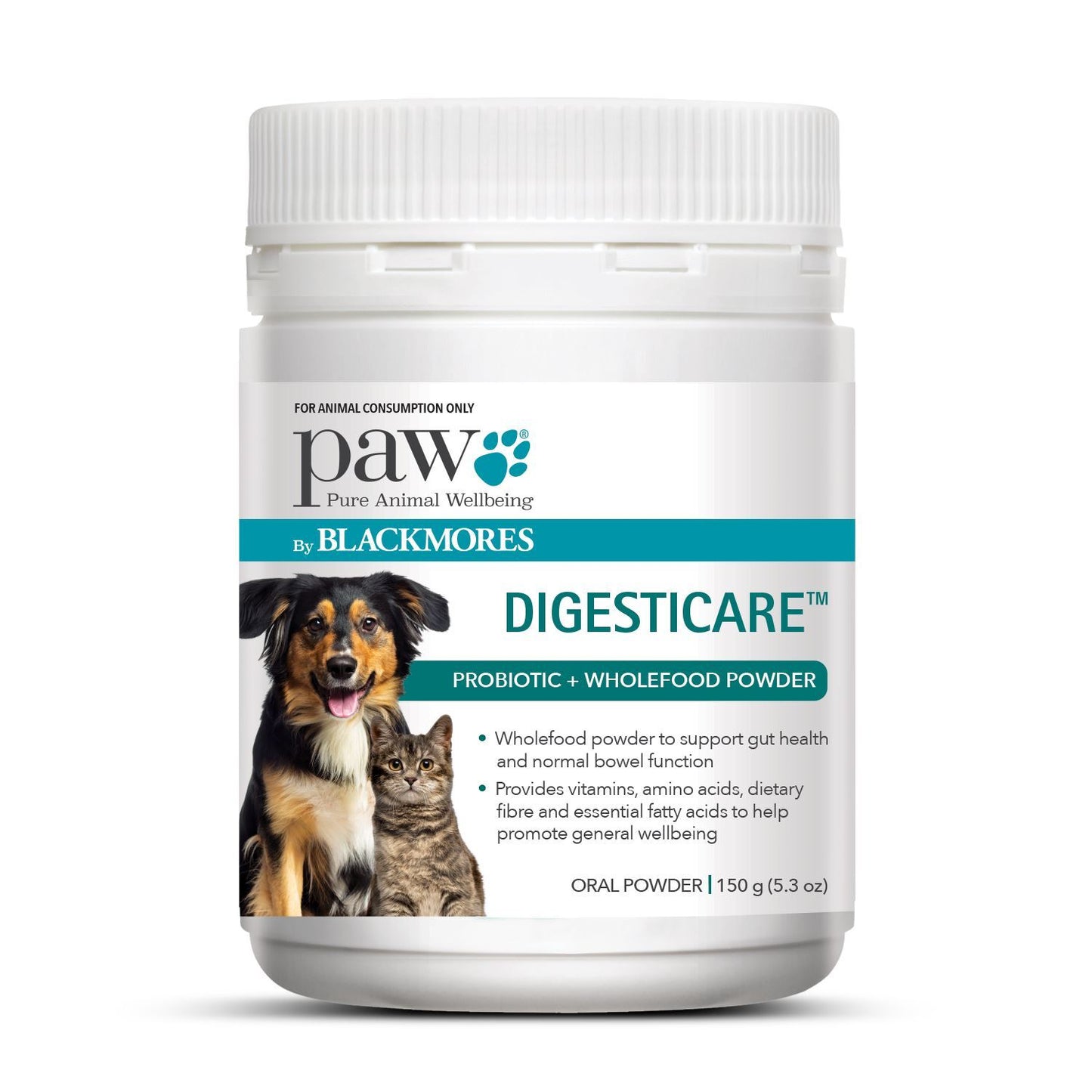 PAW by Blackmores Digesticare Probiotic & Wholefood Powder for Dogs 150g