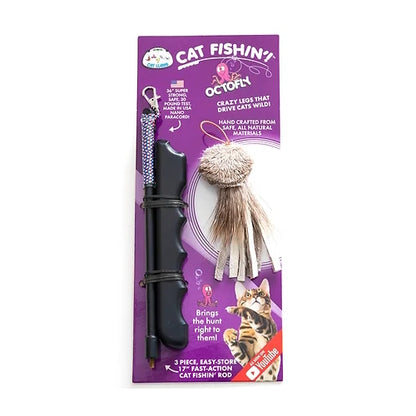 Cat Lures Cat Fishin' Rod Teaser Cat Toy - Octofly